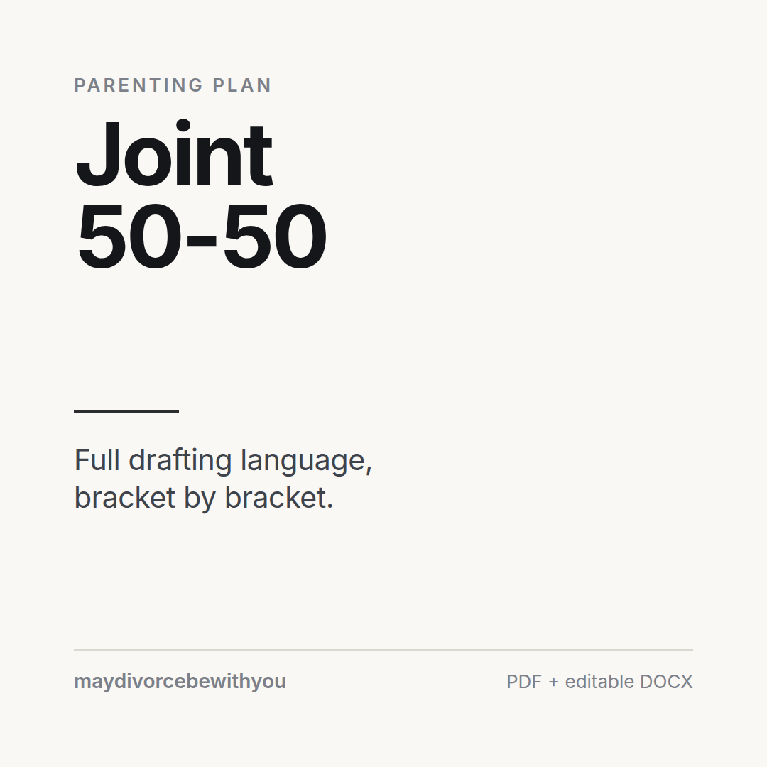 Joint 50/50 plan