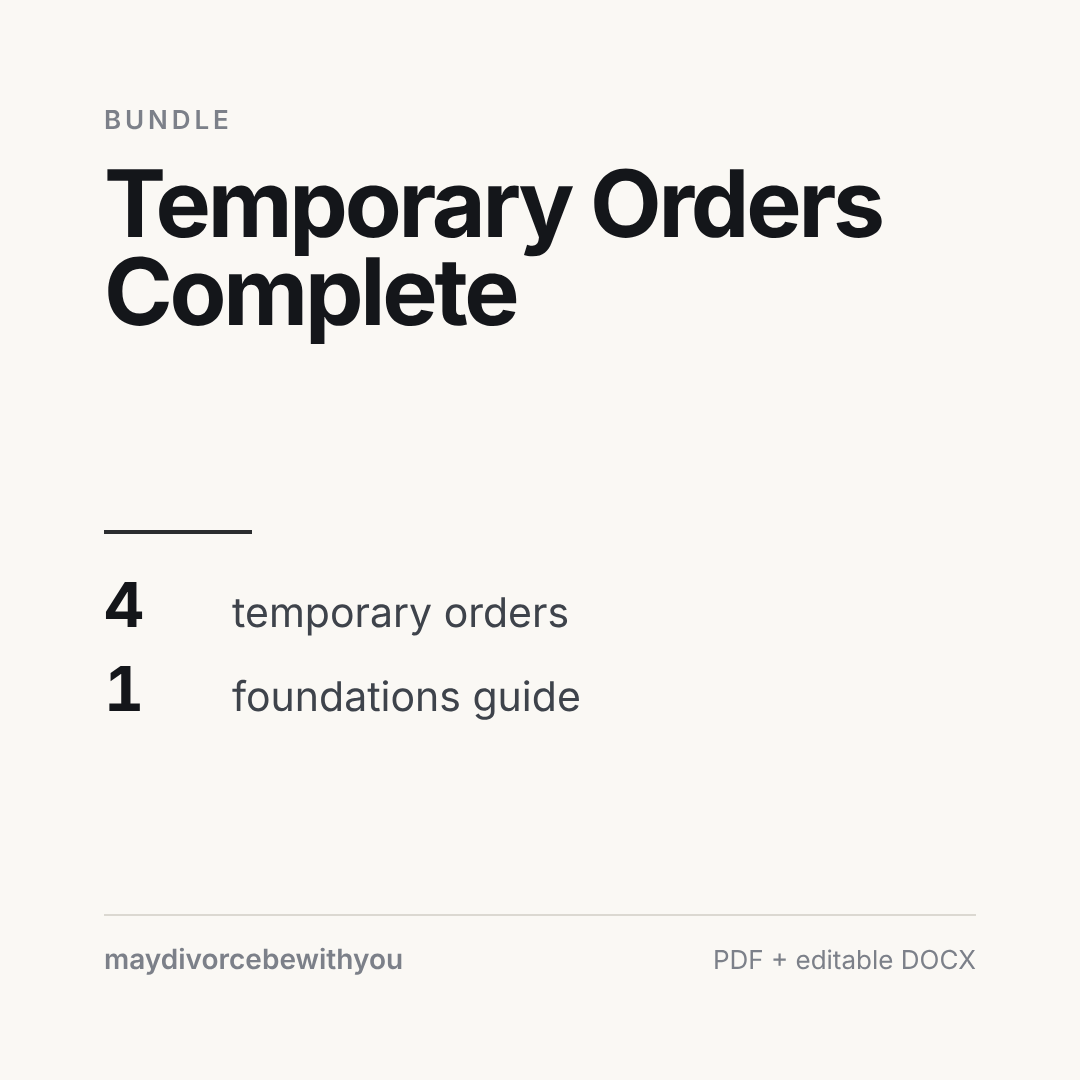 Temporary Orders Complete Bundle