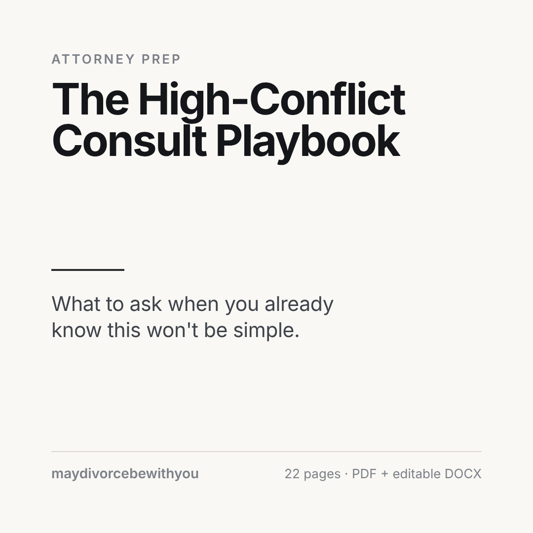 The High-Conflict Consult Playbook