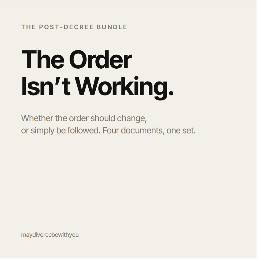 The Order Isn’t Working