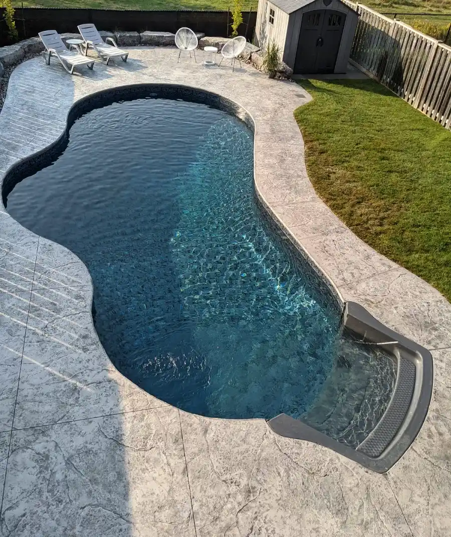 Concrete pool deck installation by SCP Stamped Concrete Pros Inc.