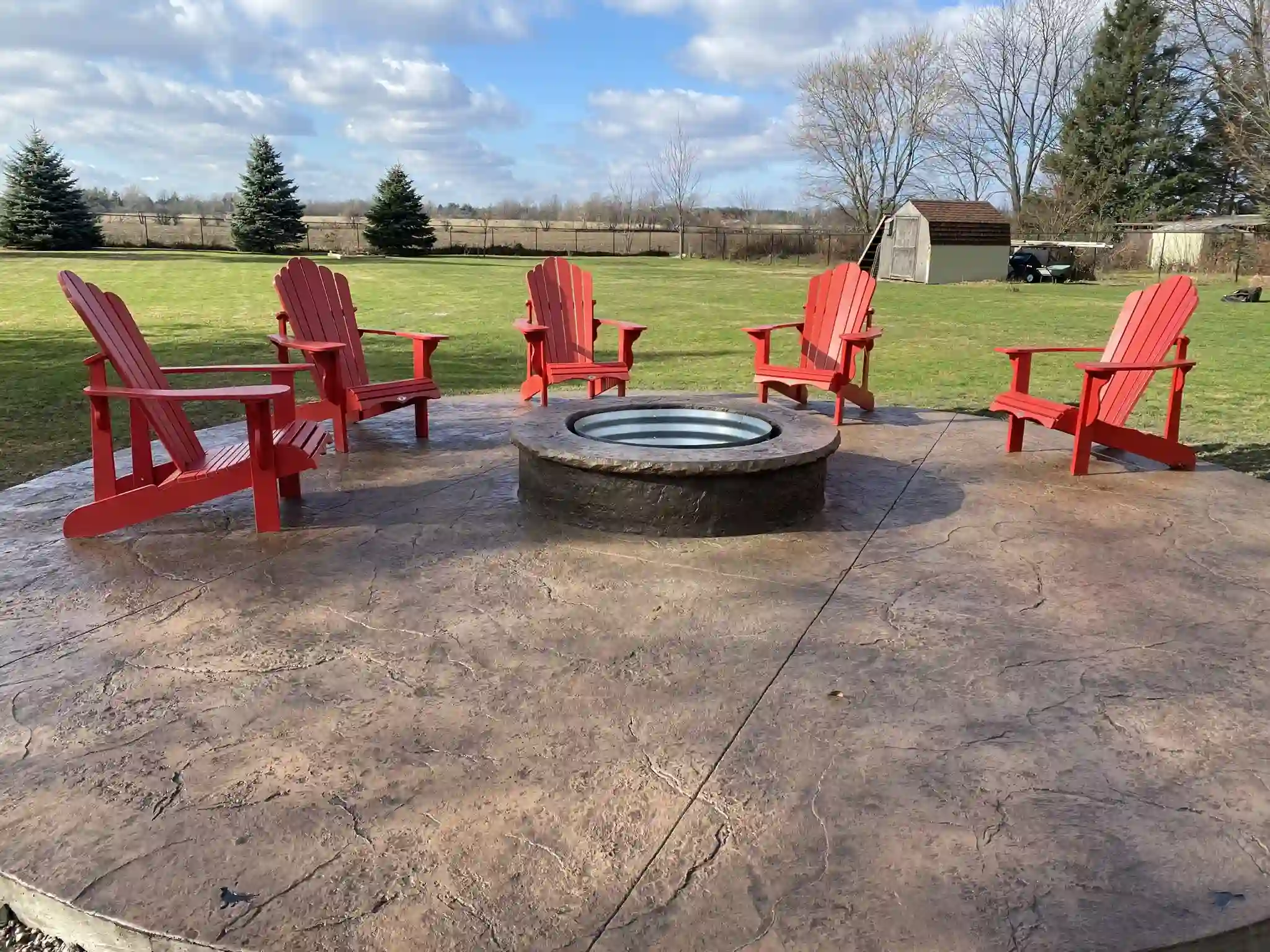 Concrete patio installation by SCP Stamped Concrete Pros Inc.