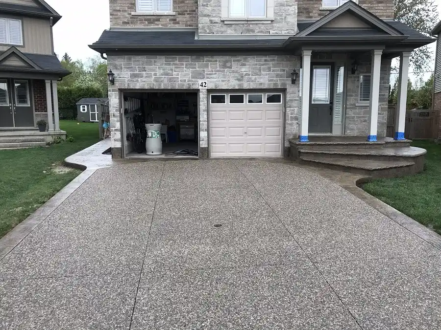 Concrete driveway installation in Hamilton by SCP Stamped Concrete Pros Inc.