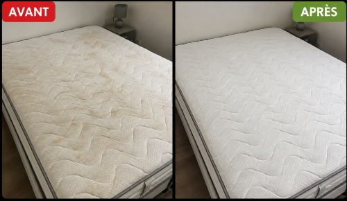 Nettoyage de matelas avant et après intervention