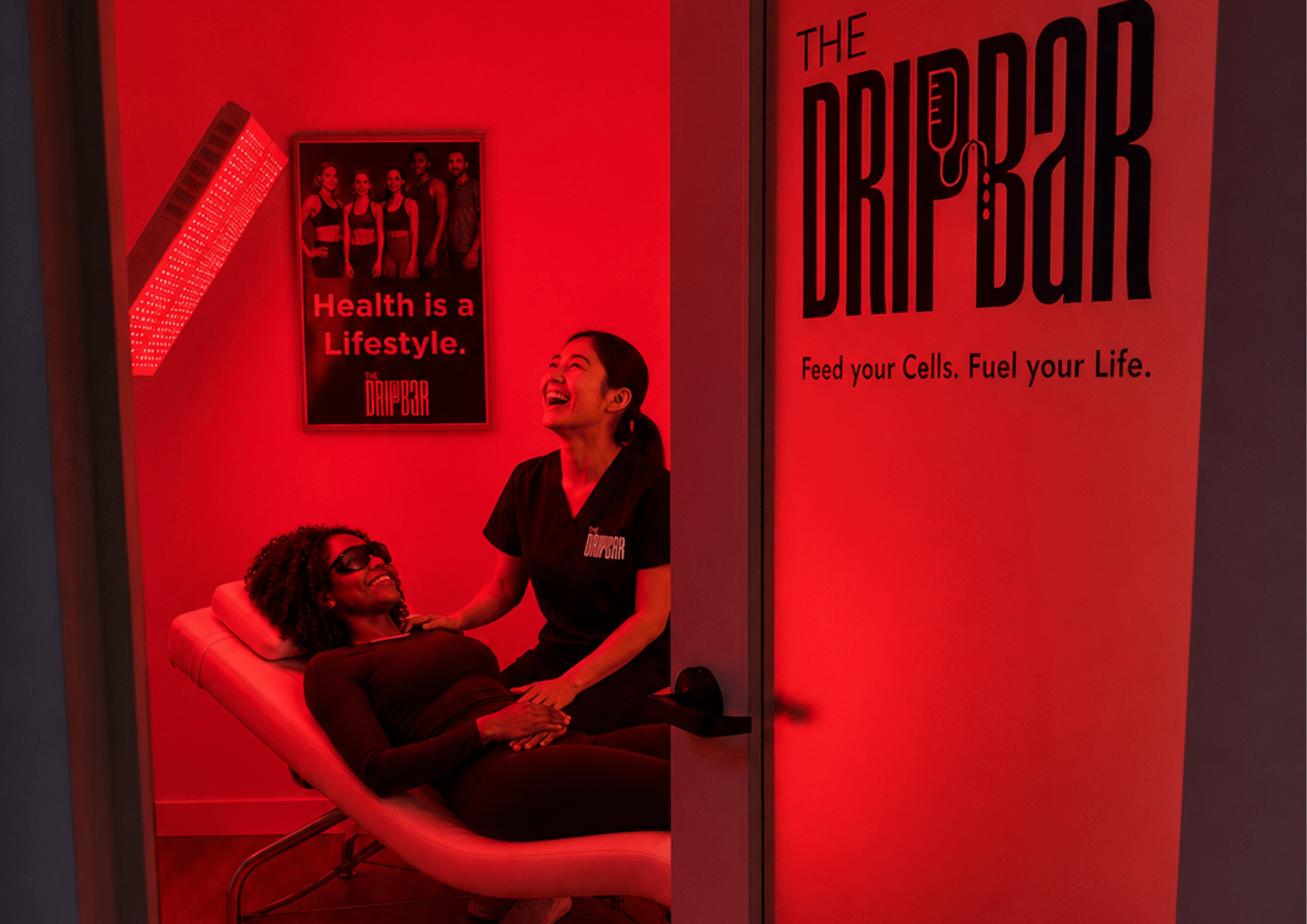 Red light therapy session at The DRIPBaR Carrollwood