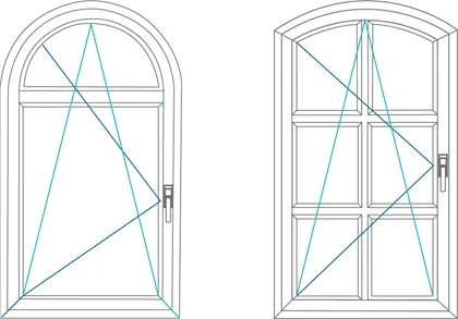 Ventana de PVC con forma o arco