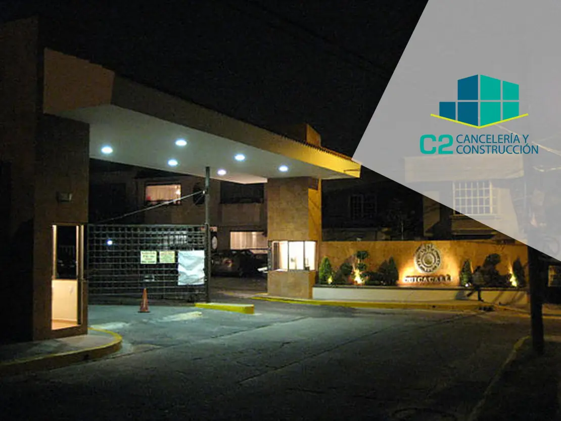 Entrada del fraccionamiento después de la obra de C2