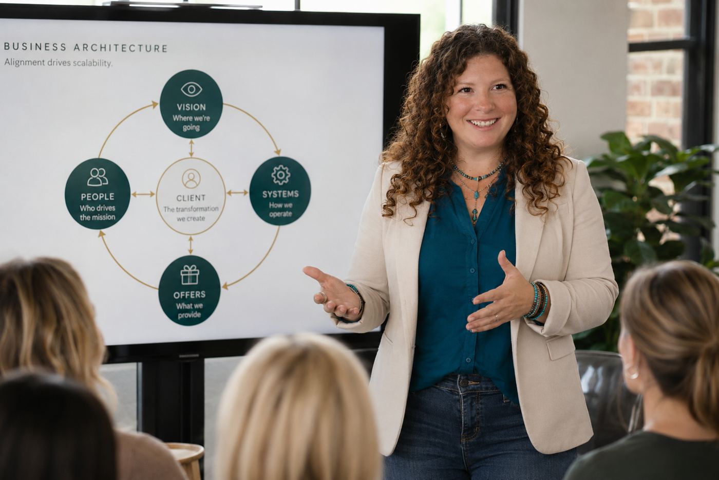Britt leading a workshop