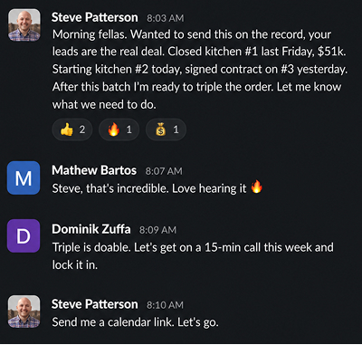 Steve P. — $51k kitchen #1, ready to triple