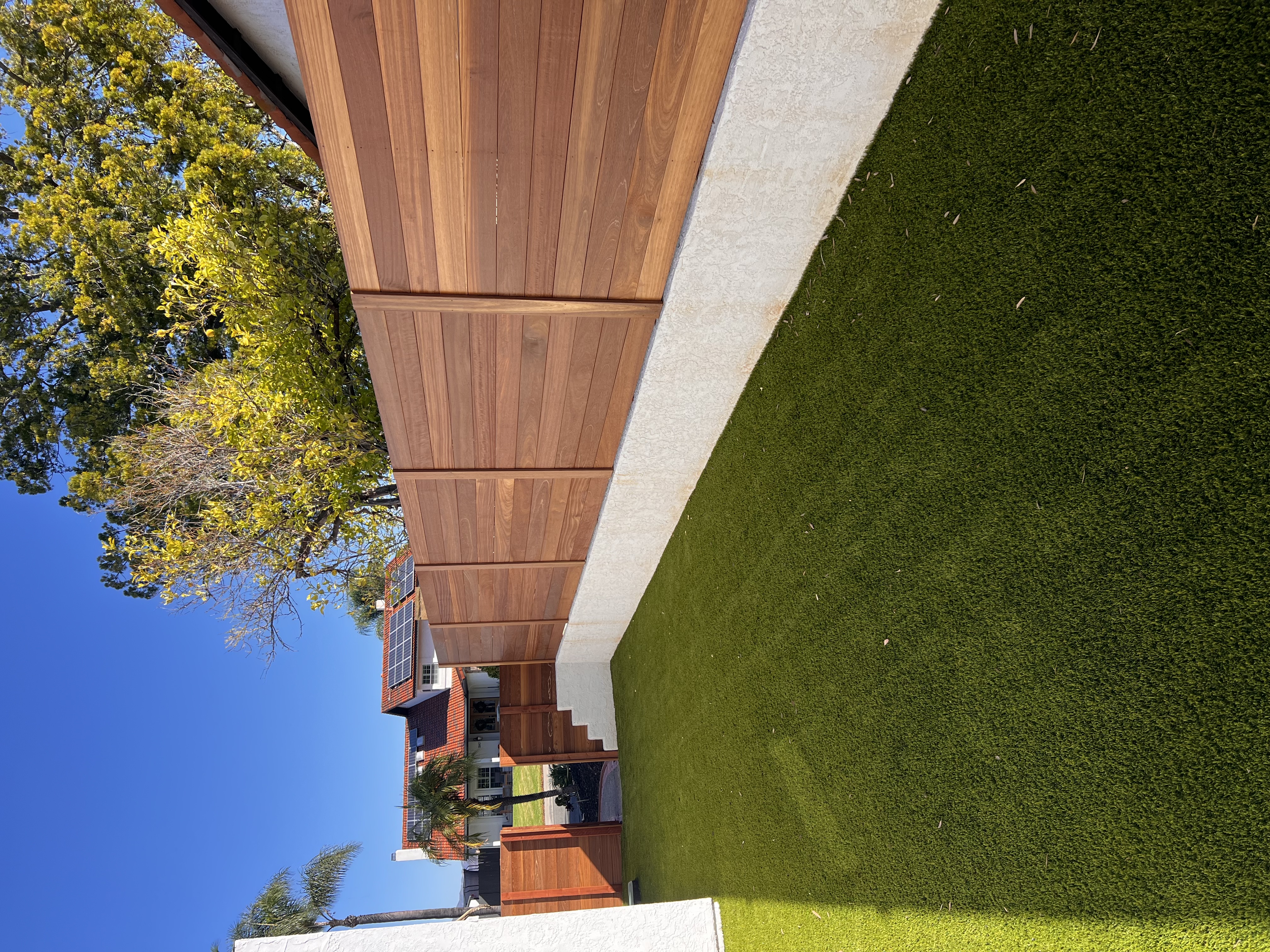 Garza Pools project — artificial turf and pavers