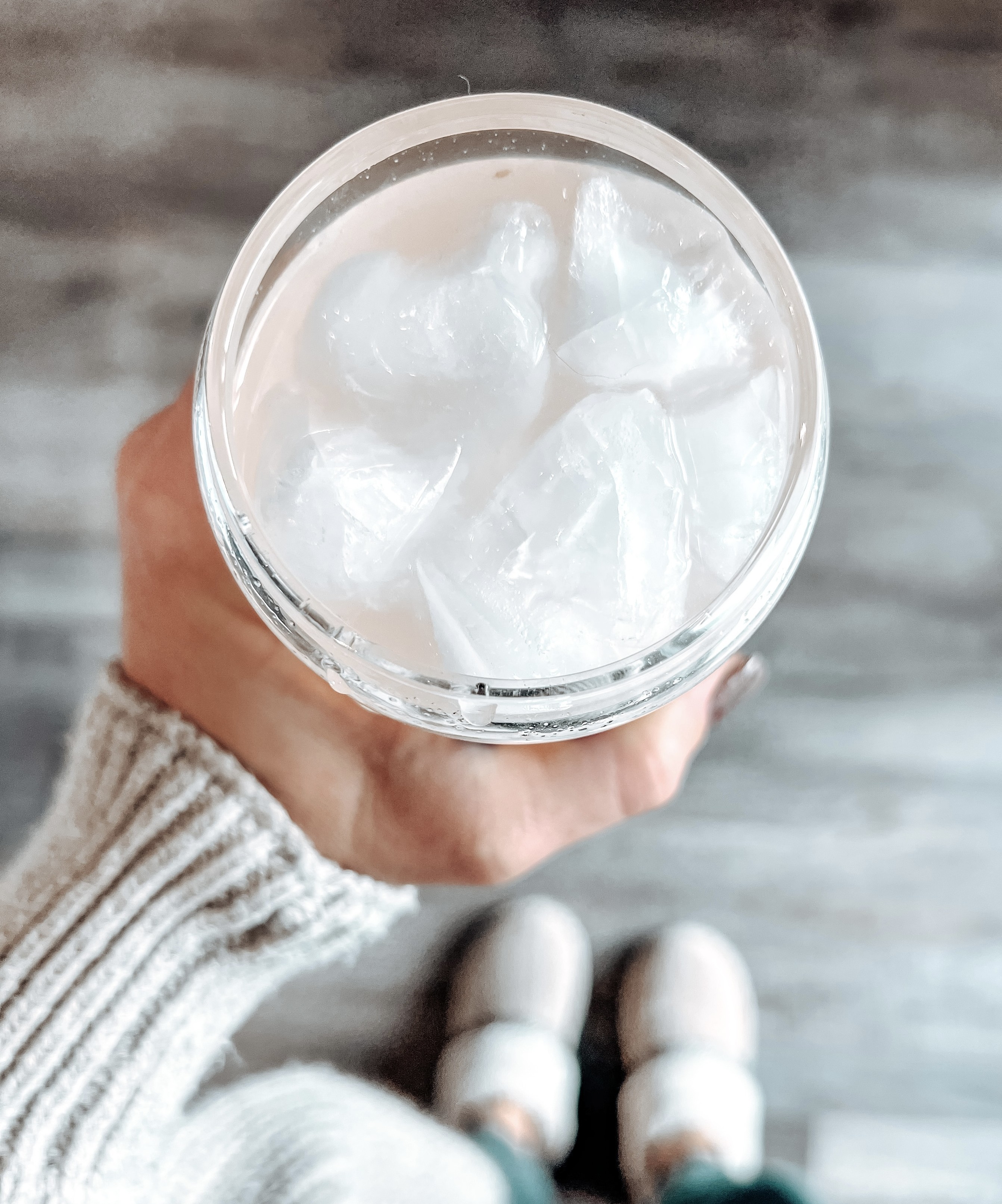 Beneve Electrolytes in Glass Cup from Above Beneve Electrolytes in Glass Cup from Above