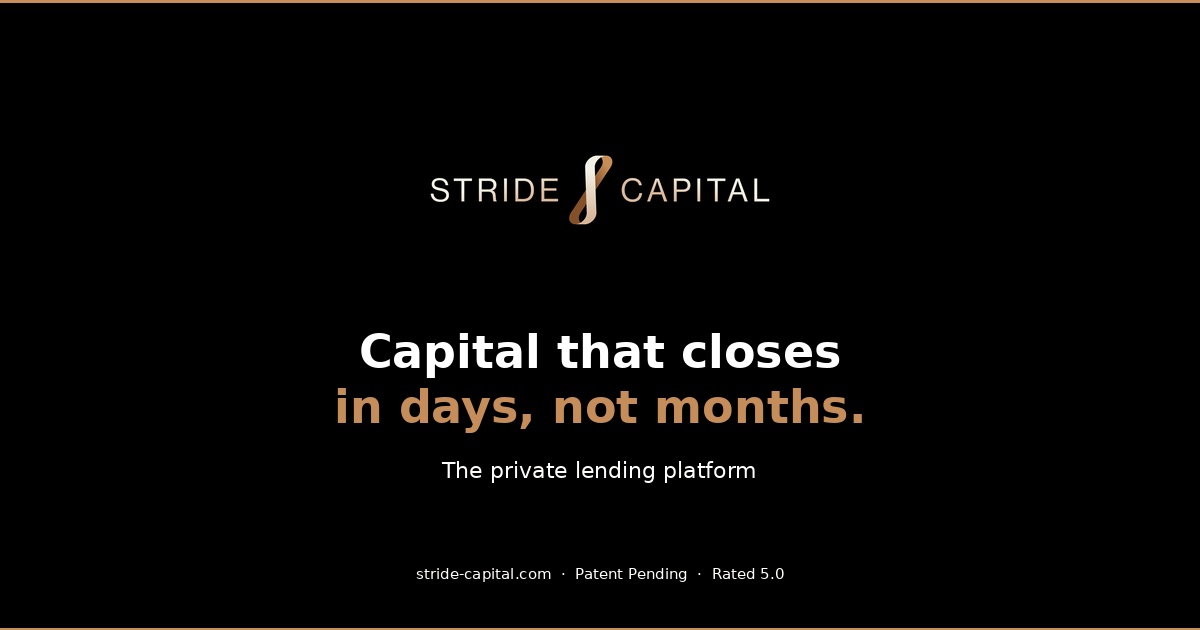 Move Capital Stride Capital | Capital that closes in days, not months