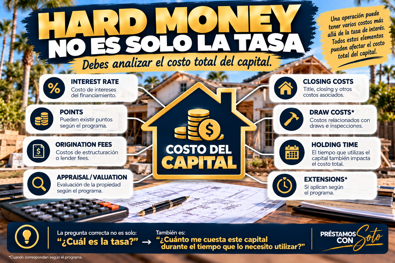Costos que debe analizar un inversionista en un préstamo Hard Money