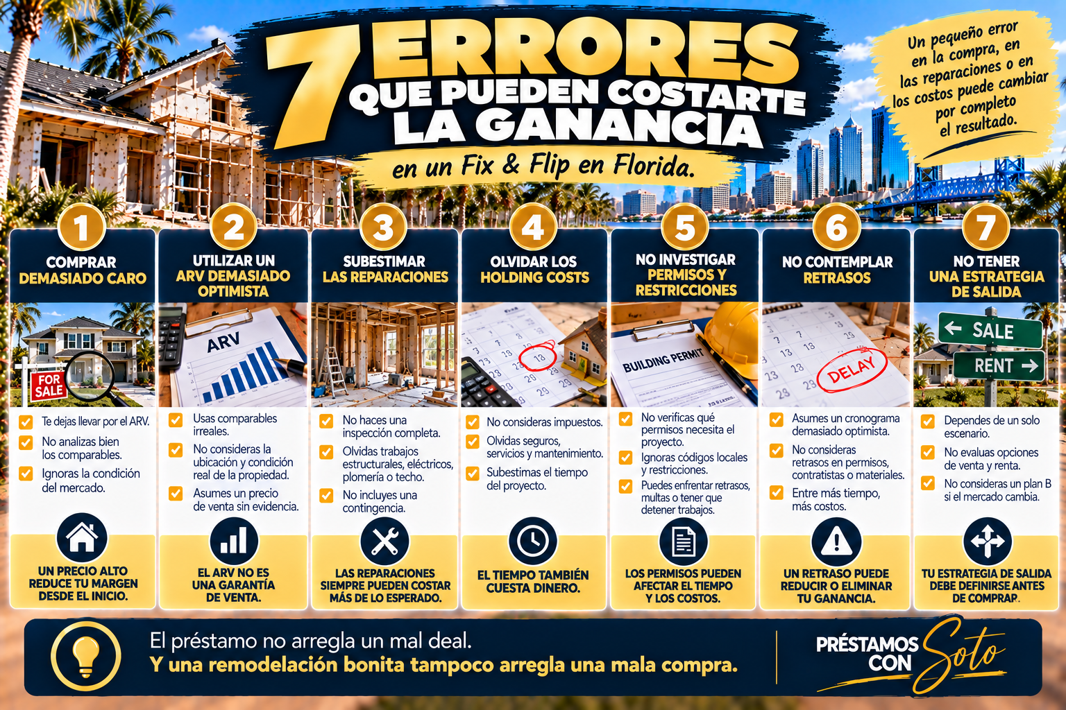 Siete errores que debe evitar un inversionista al realizar un Fix and Flip en Florida