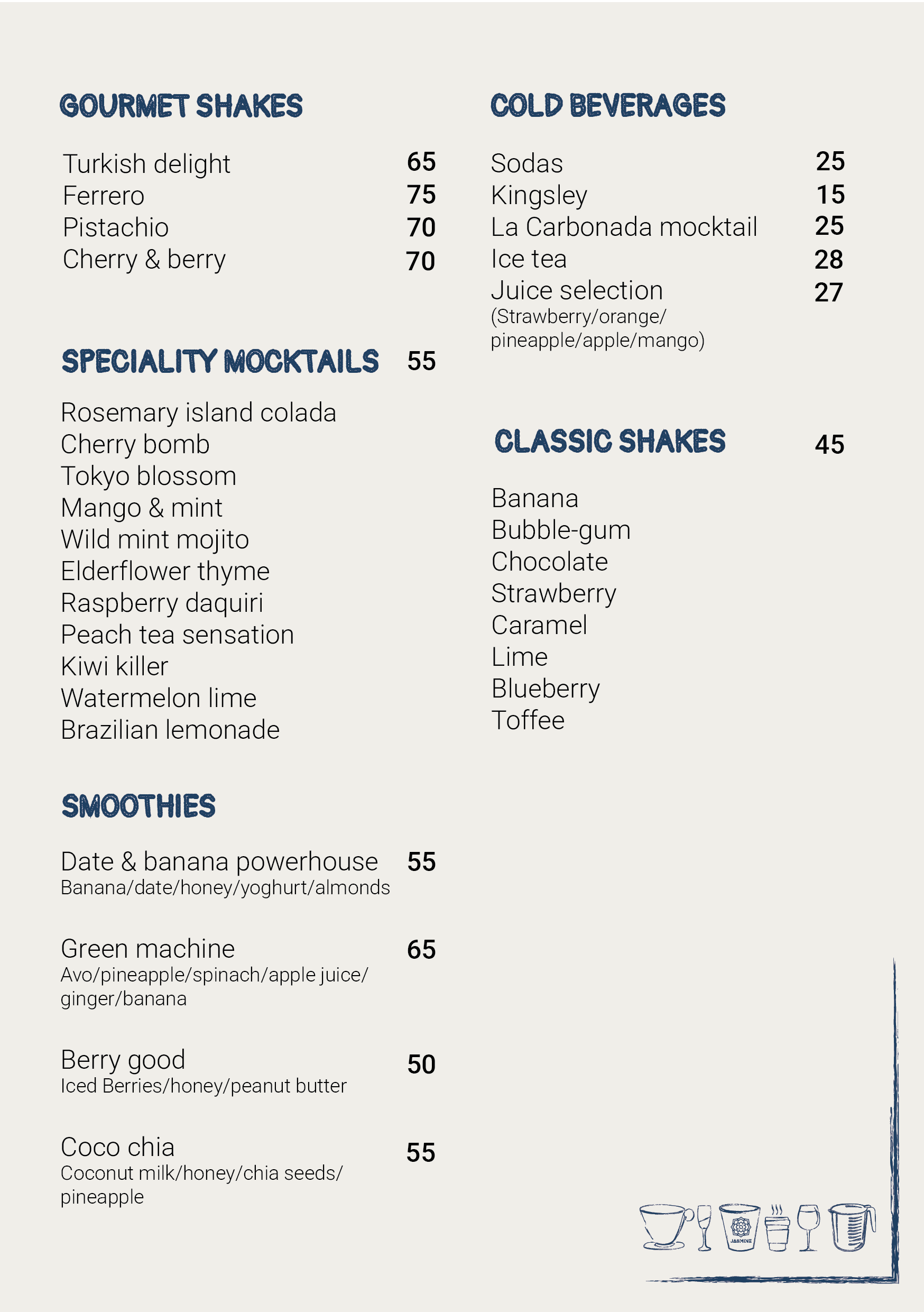 Cafe Jasmine Menu - Page 2