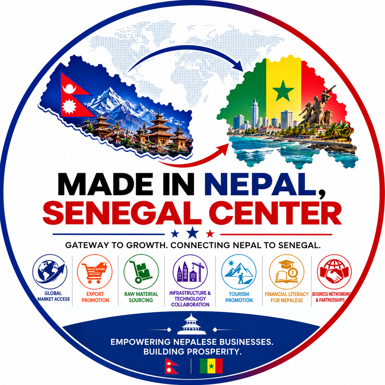 Made in Nepal, Senegal Center logo
