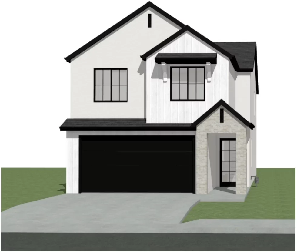 Architectural illustration of the Bluebell home