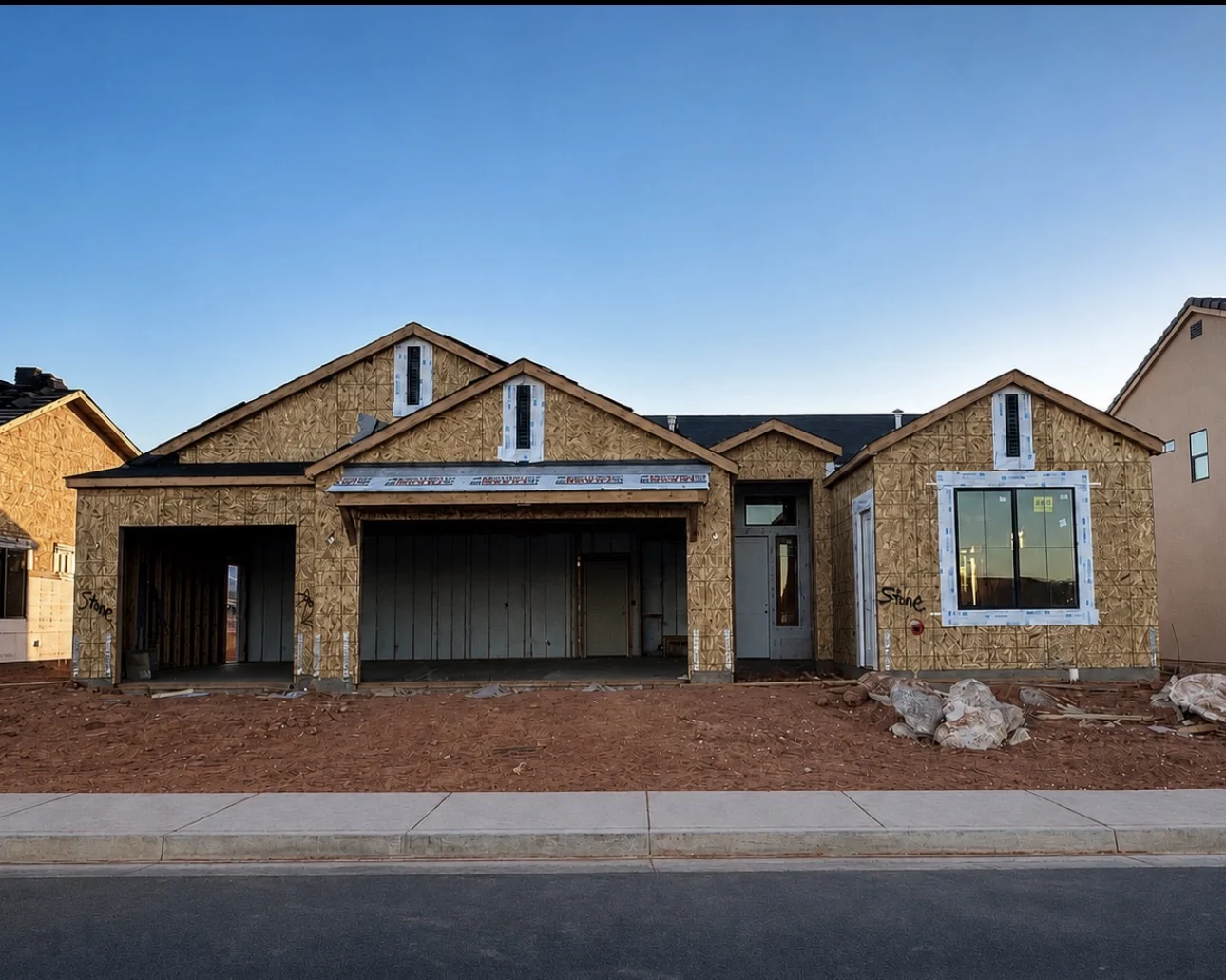 Iris home under construction at Pioneer Pointe