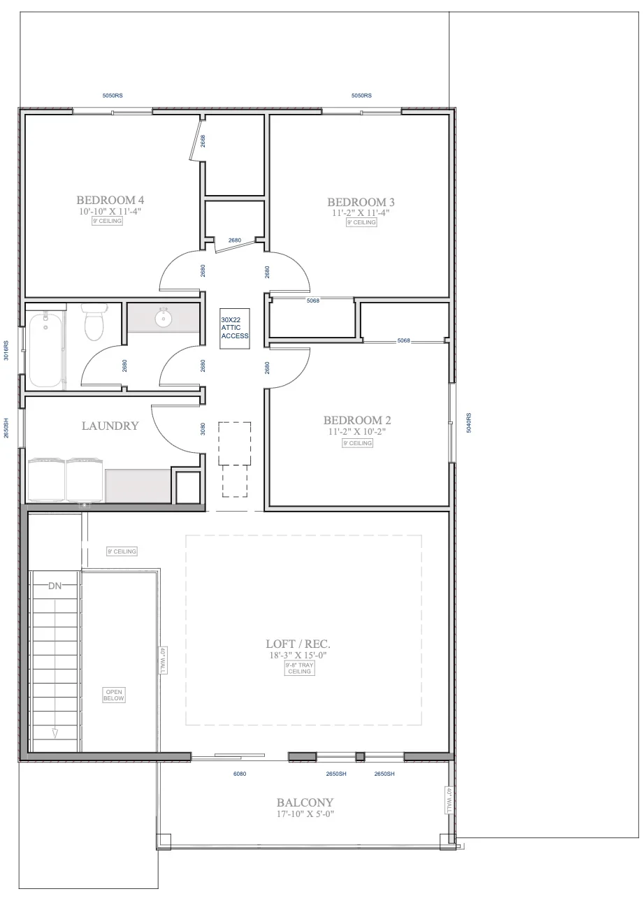 Marigold upper floor plan