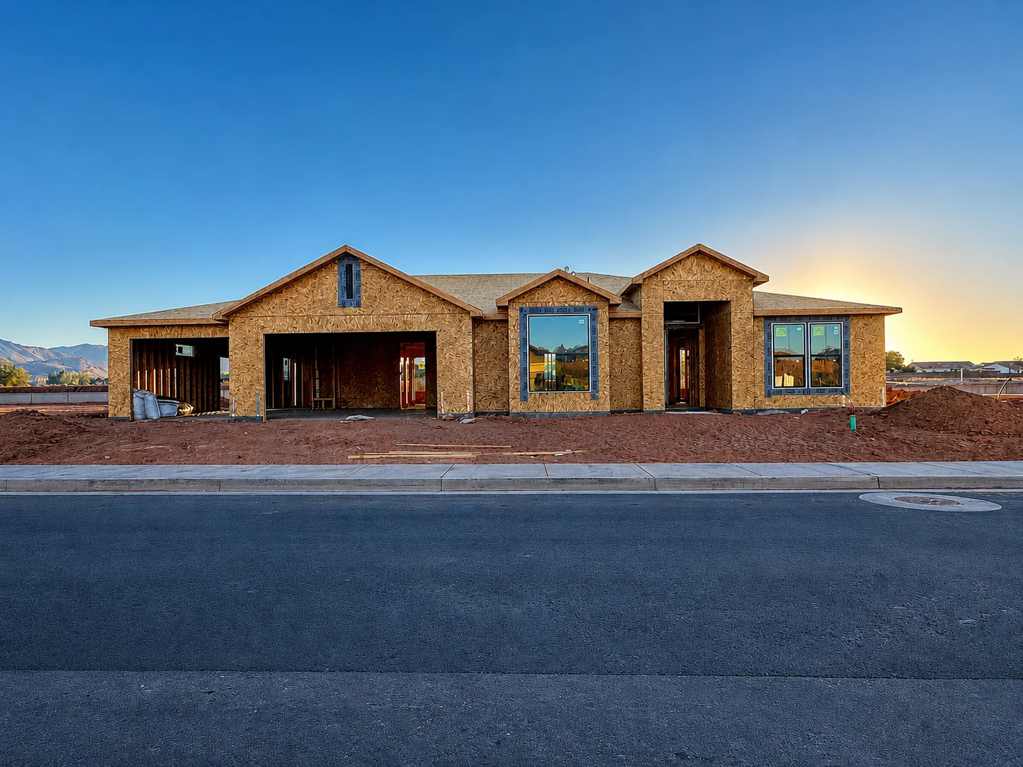 Poppy home under construction at Pioneer Pointe