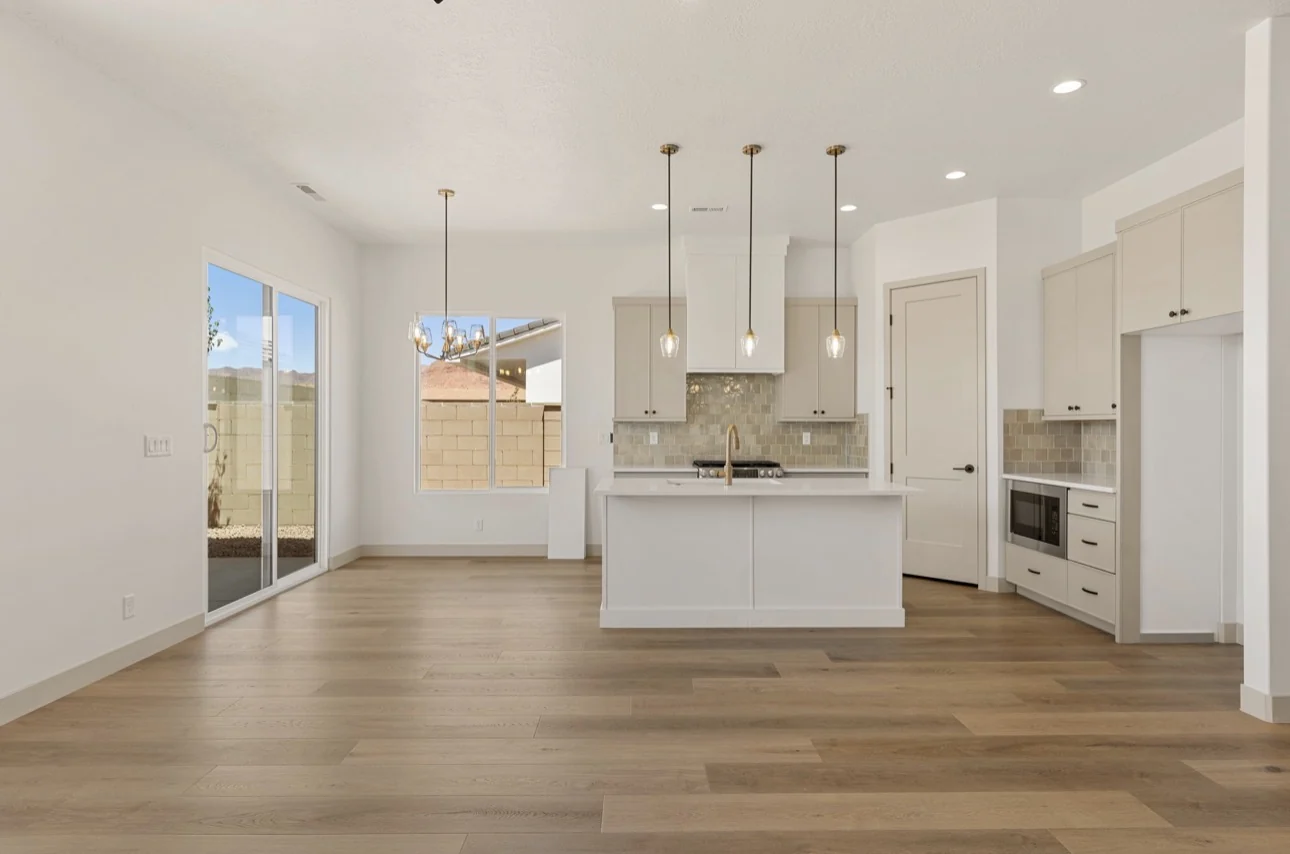 Sunflower open living room and kitchen
