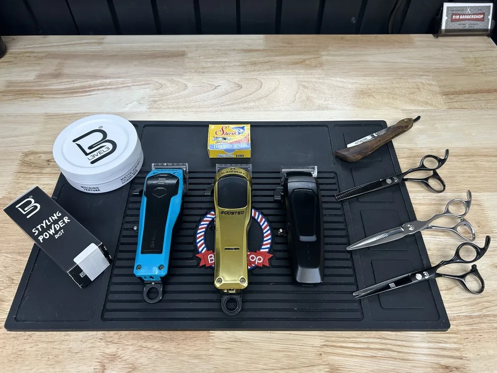 Barber tools flatlay