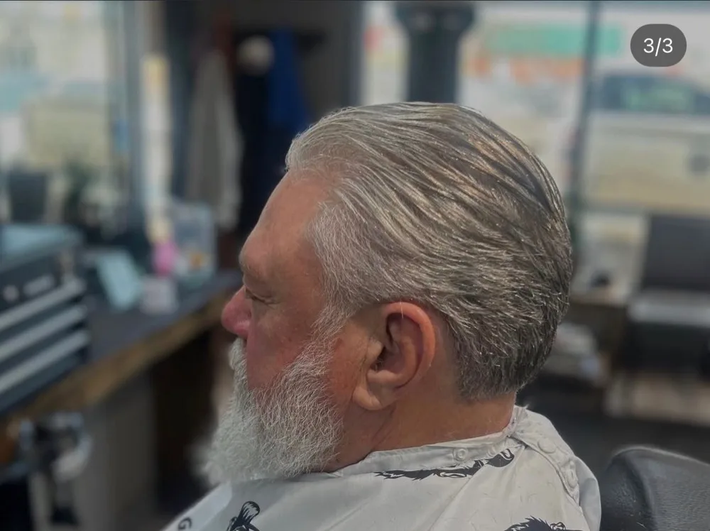 Classic haircut for senior client