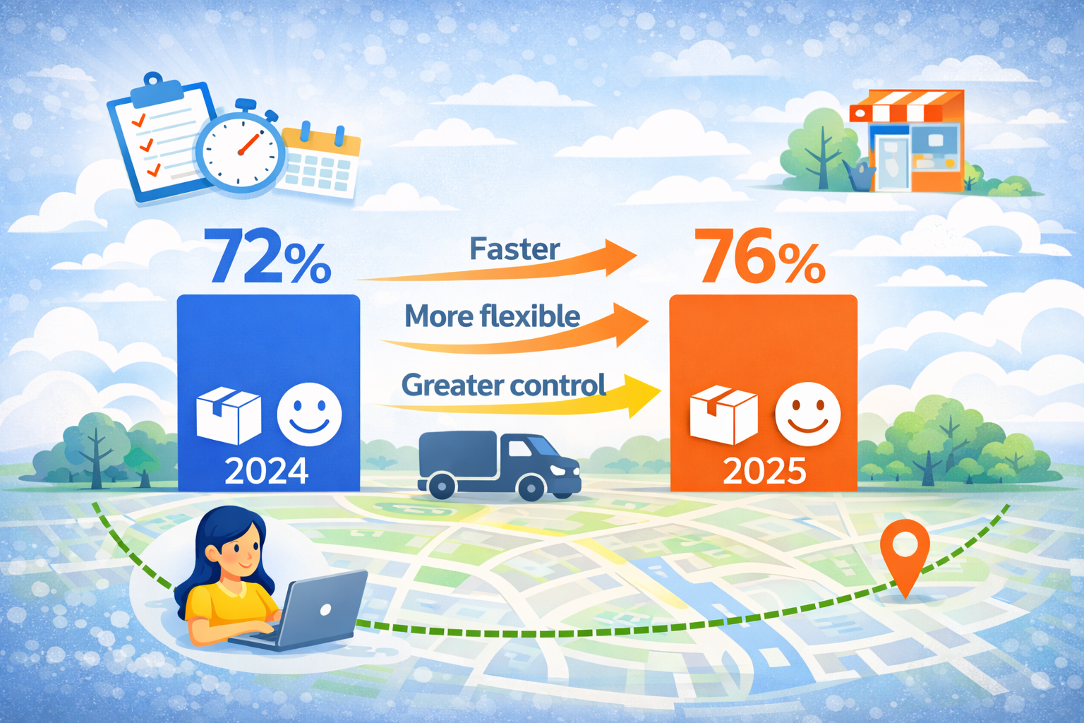customer growth in shipping services