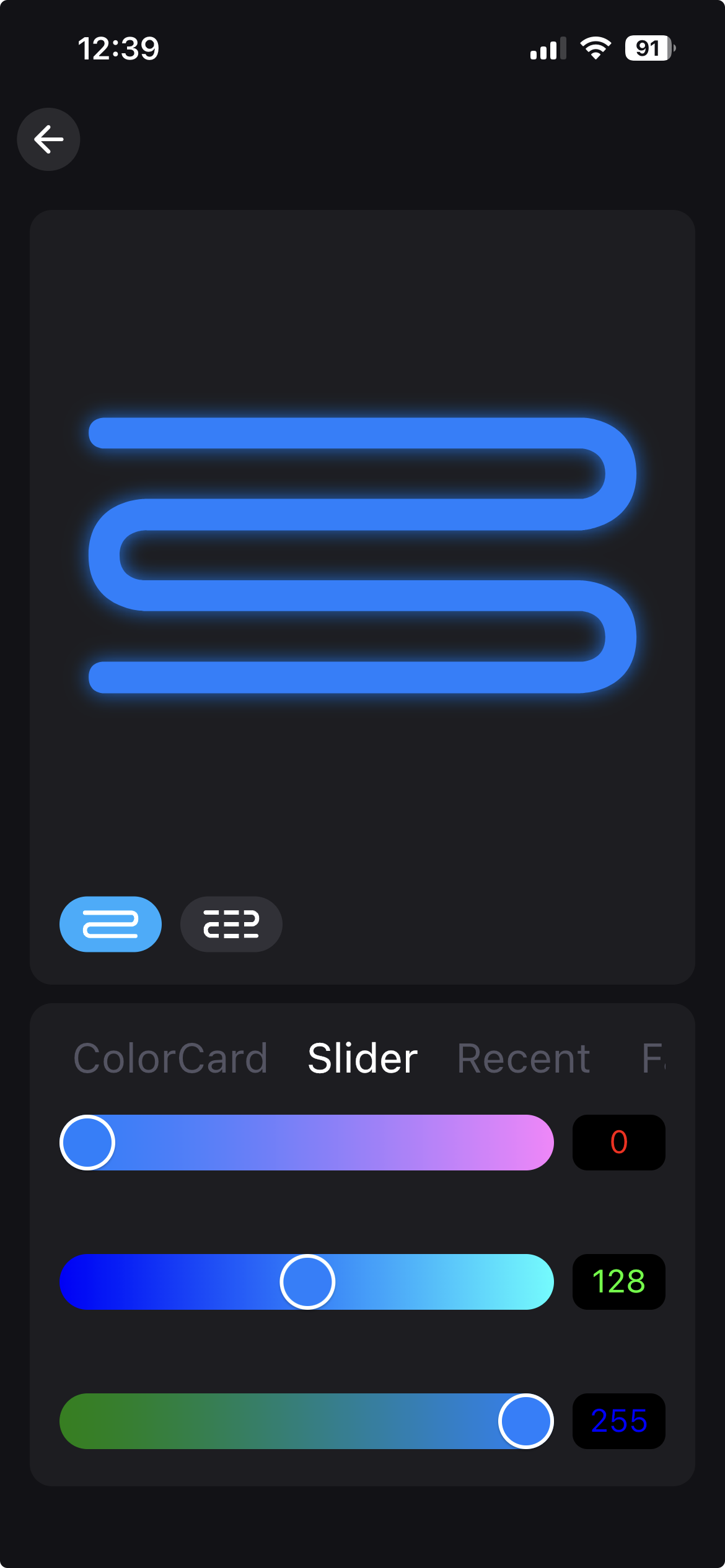 Halo lighting app gender reveal scene