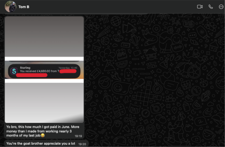 Member result screenshot