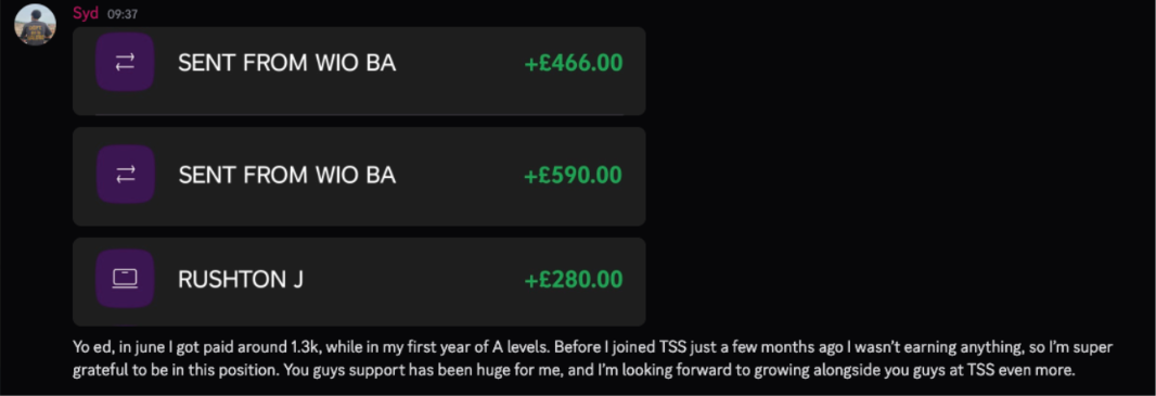 Member result screenshot