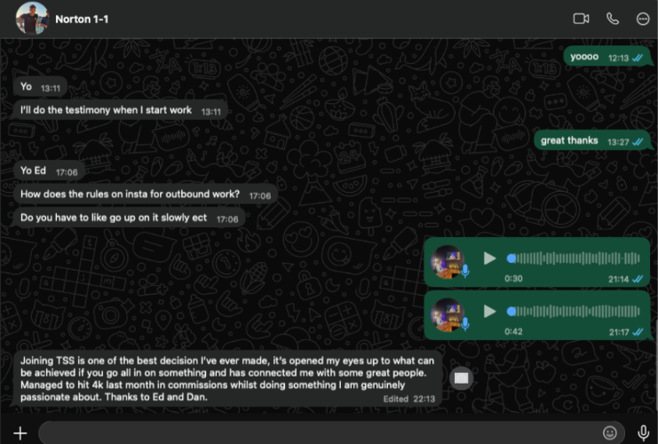 Member result screenshot