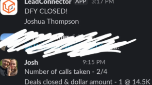 Member result screenshot