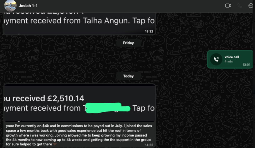 Member result screenshot