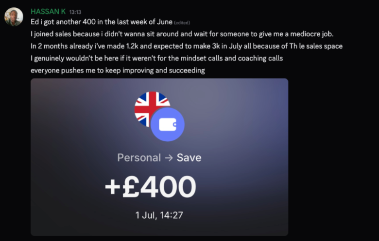 Member result screenshot