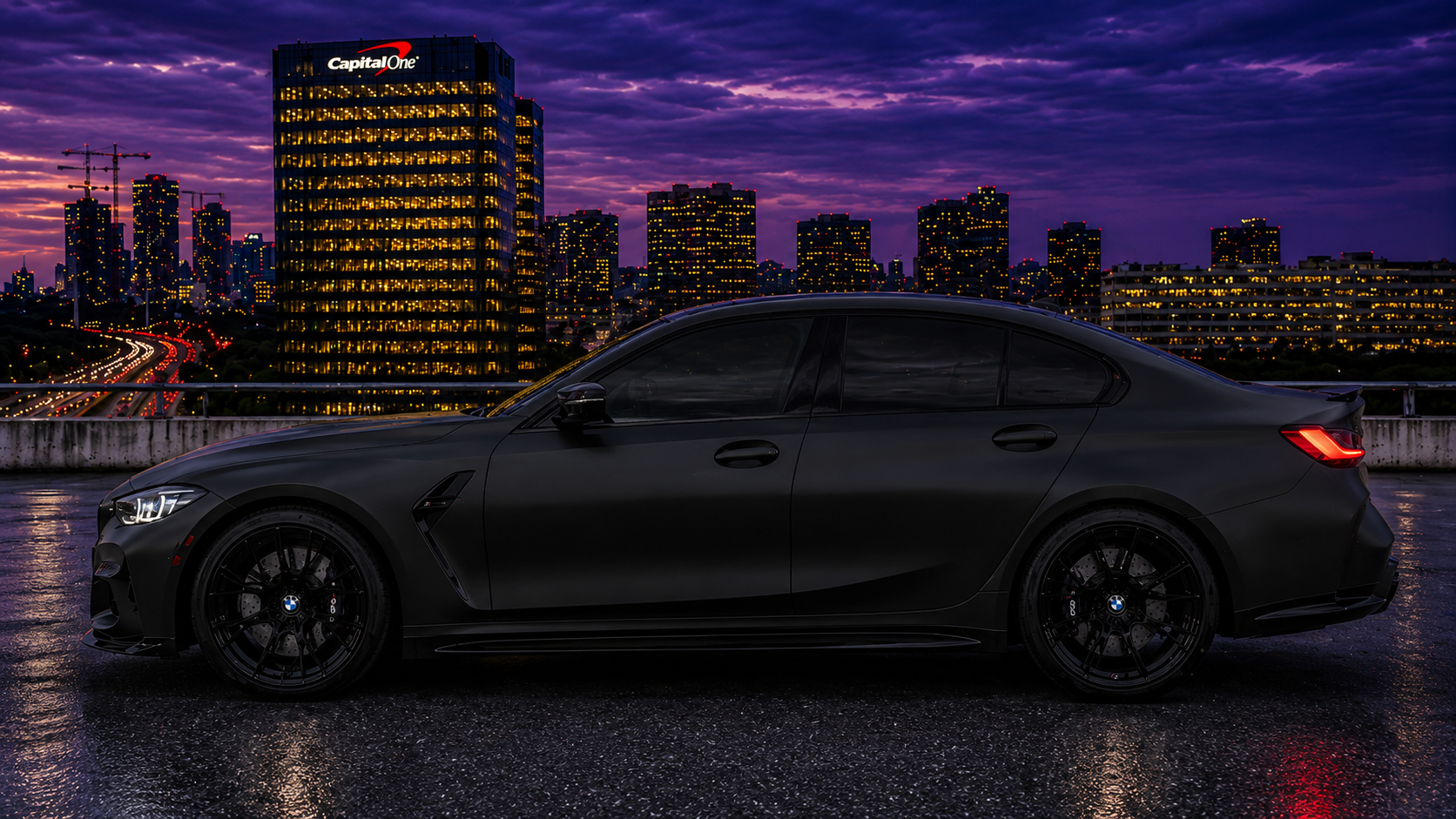 Ferrgatti Exotics premium matte black BMW M3 rental with concierge delivery across Sterling, Fairfax, Arlington, McLean and Washington DC