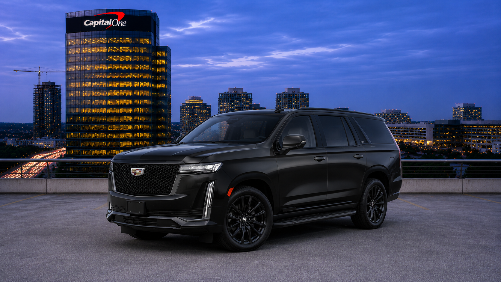 Ferrgatti Exotics premium black Cadillac Escalade luxury rental vehicle