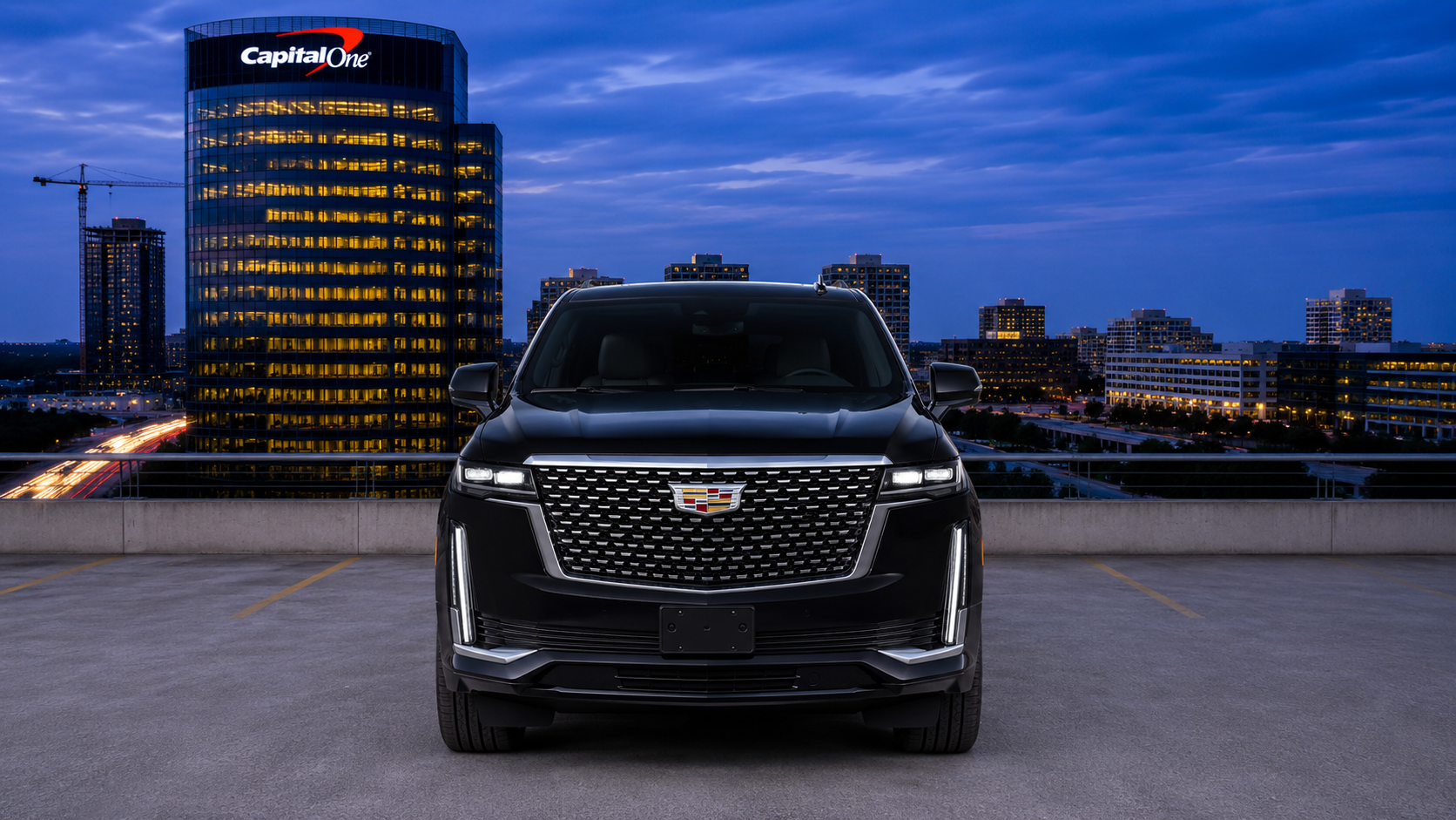 2023 Cadillac Escalade Premium Luxury black luxury SUV rental from Ferrgatti Exotics in Sterling Virginia serving Tysons Corner, Northern Virginia, Washington DC and Maryland