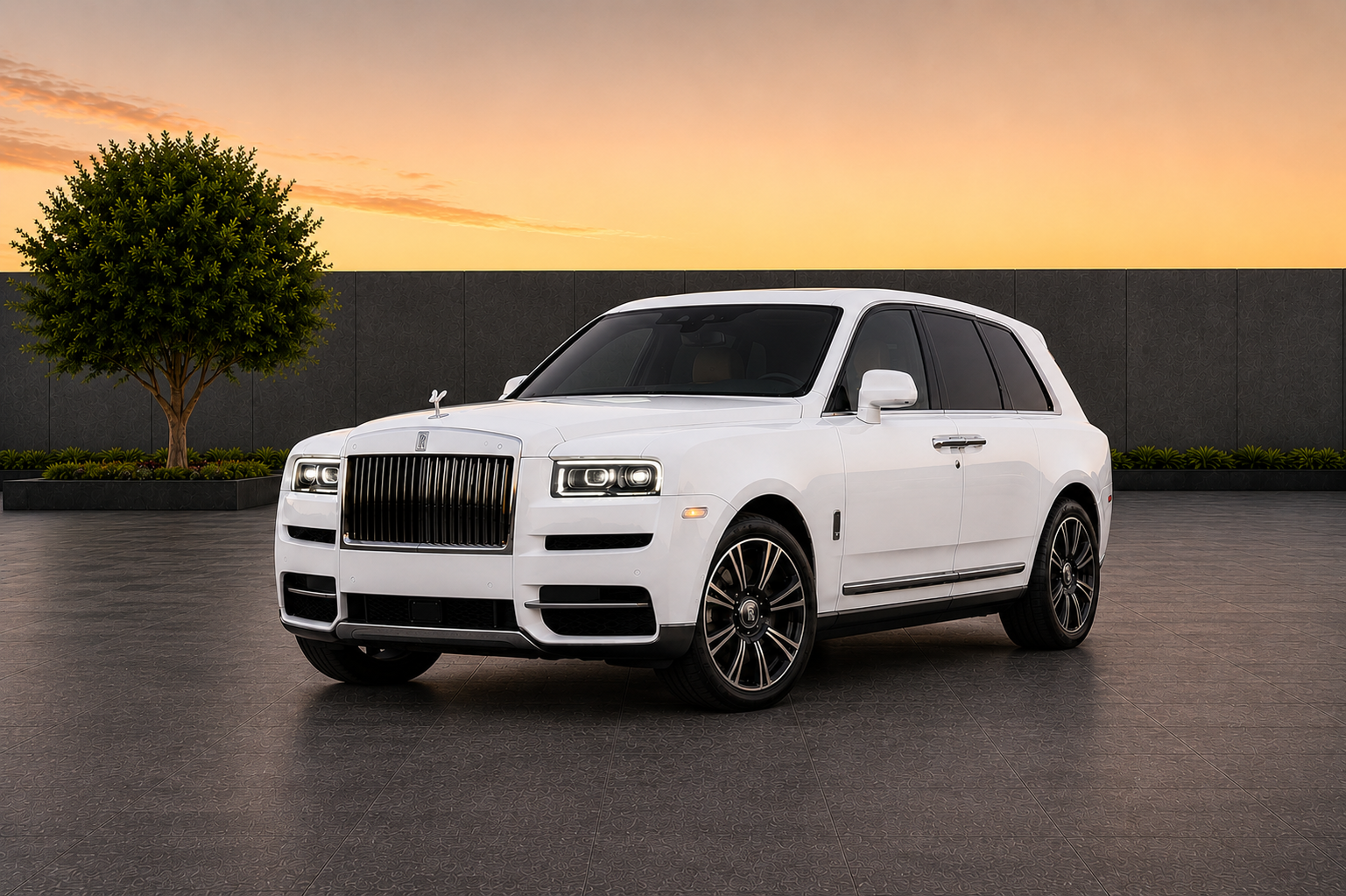 Rolls Royce Cullinan ultra luxury SUV rental in Sterling Virginia with premium chauffeur style comfort and 563 horsepower engine