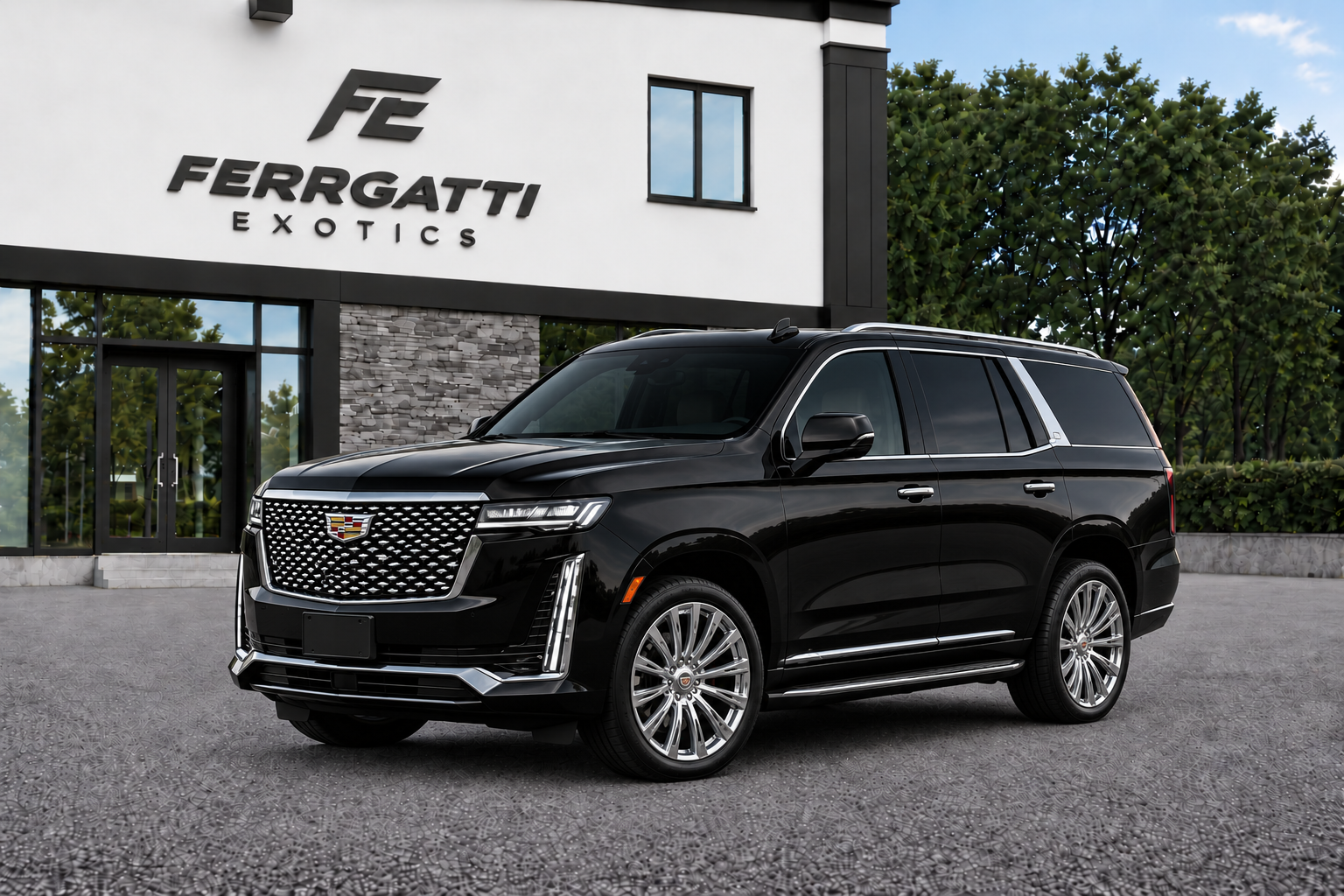 Cadillac Escalade Premium Luxury Luxury exotic luxury car rental in the DMV area, serving Washington DC, Northern Virginia, Maryland, Sterling, Tysons, Arlington, Fairfax, Alexandria, McLean, Reston, Ashburn, and Dulles Airport.