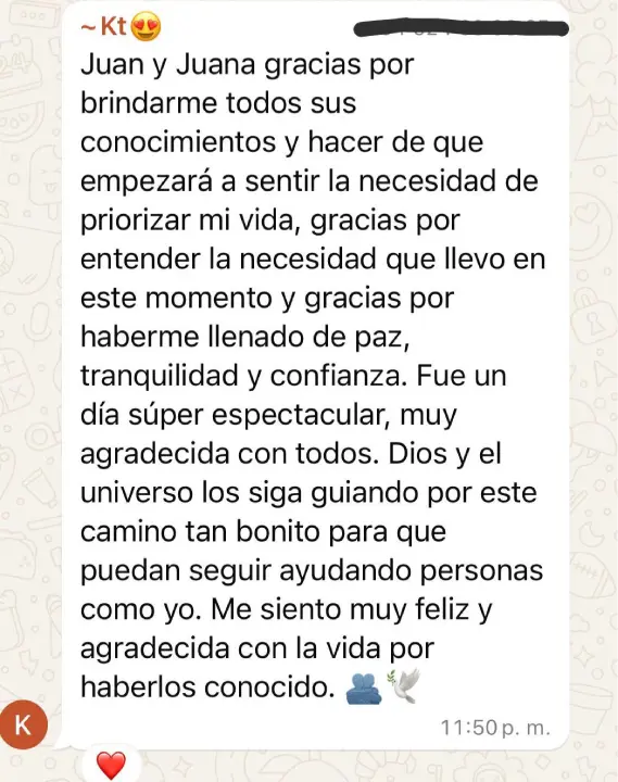 Testimonio por WhatsApp 4