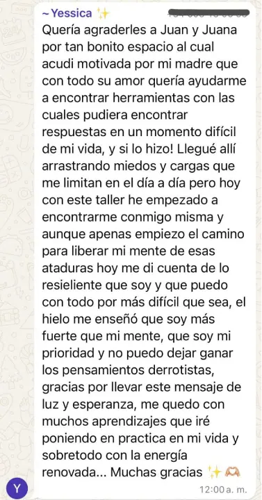Testimonio por WhatsApp 6