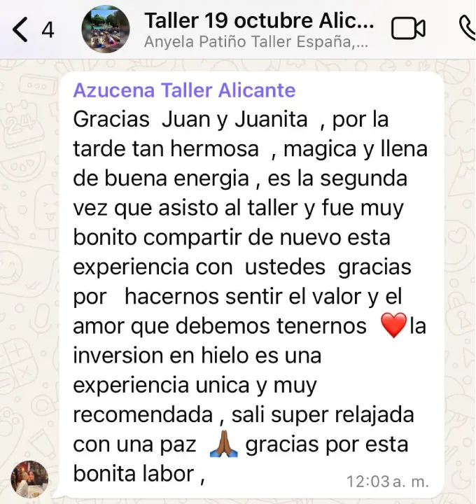 Testimonio por WhatsApp 3