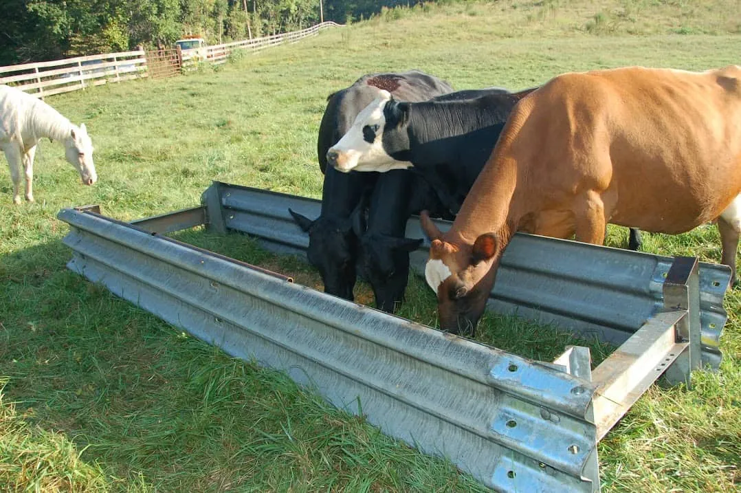 Stacked thrie-beam guardrail panels