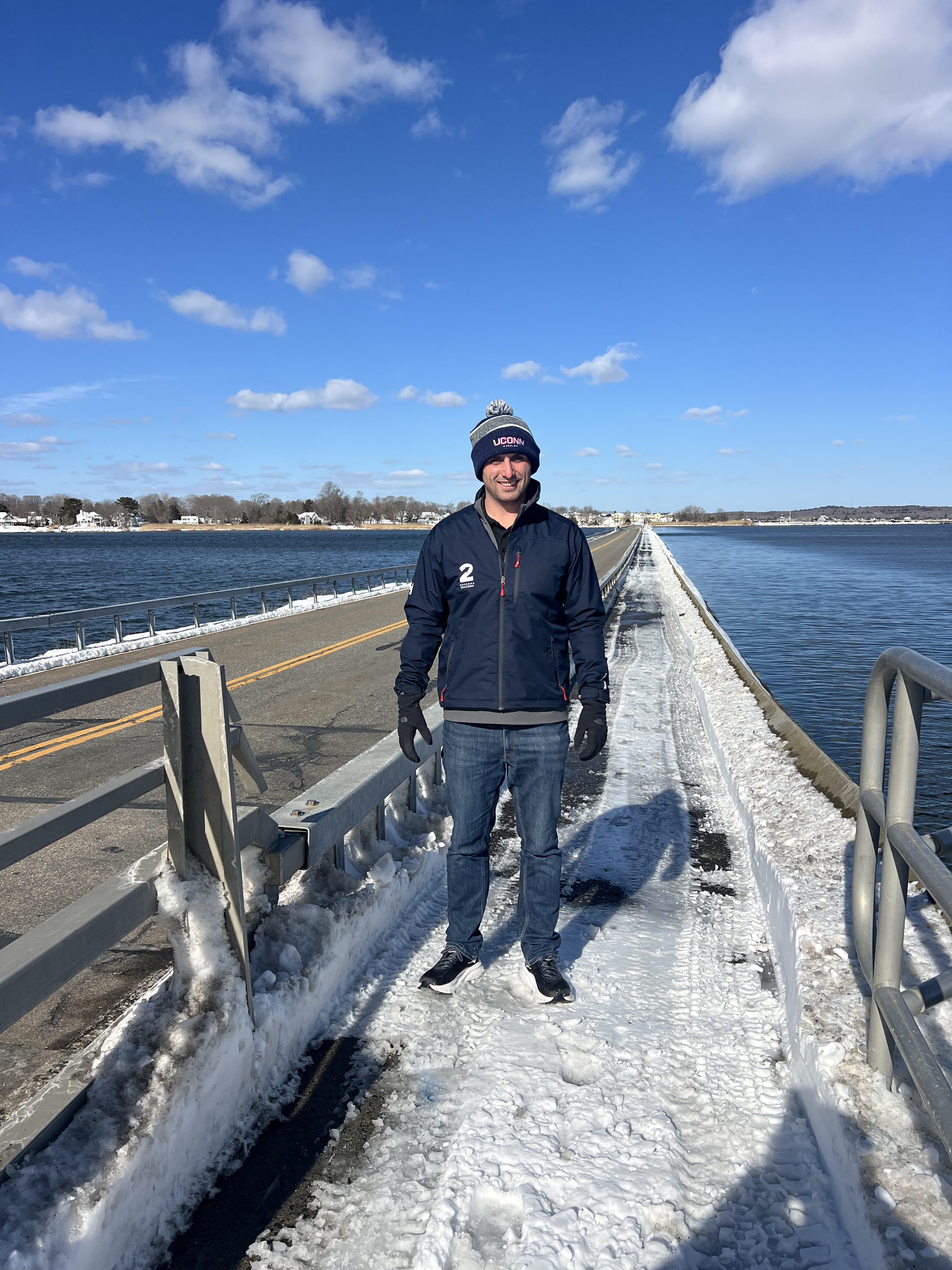 Dennis Rinaldi on the snow.