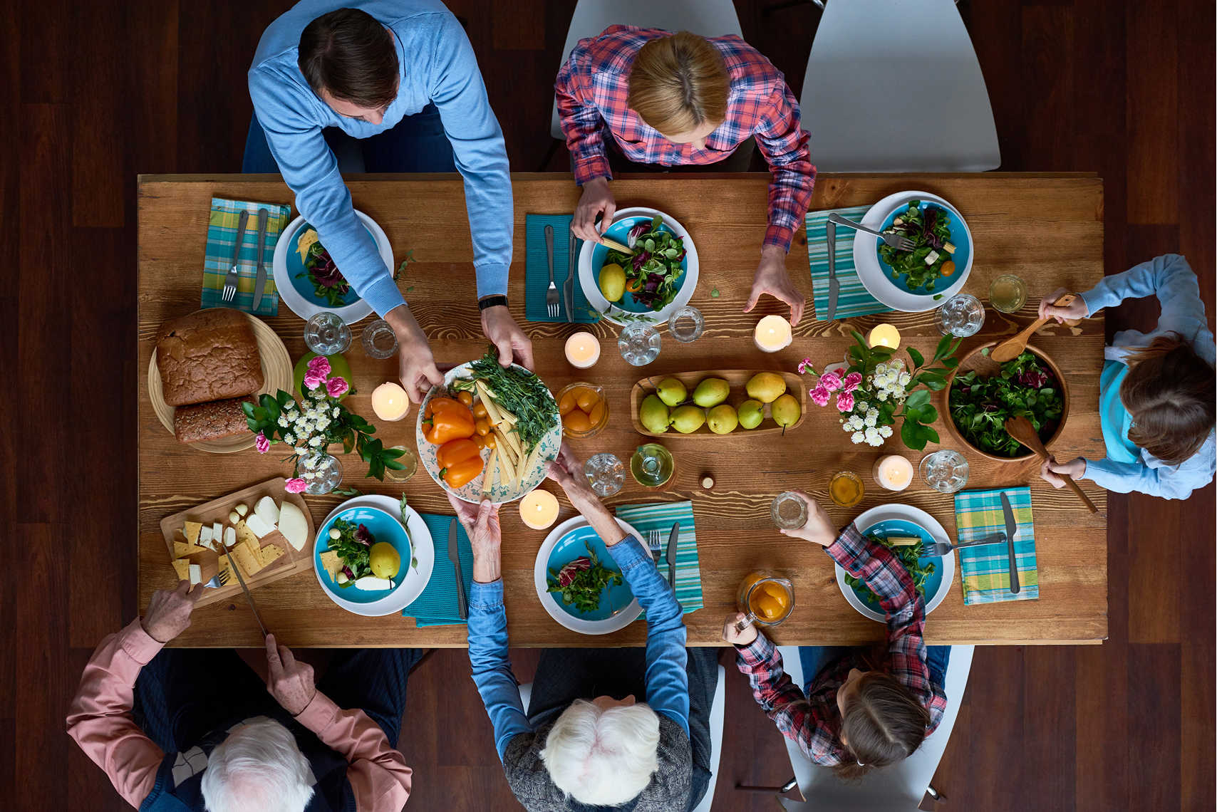 Family having dinner