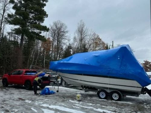 Heavy Equipment Shrink Wrapping Ajax