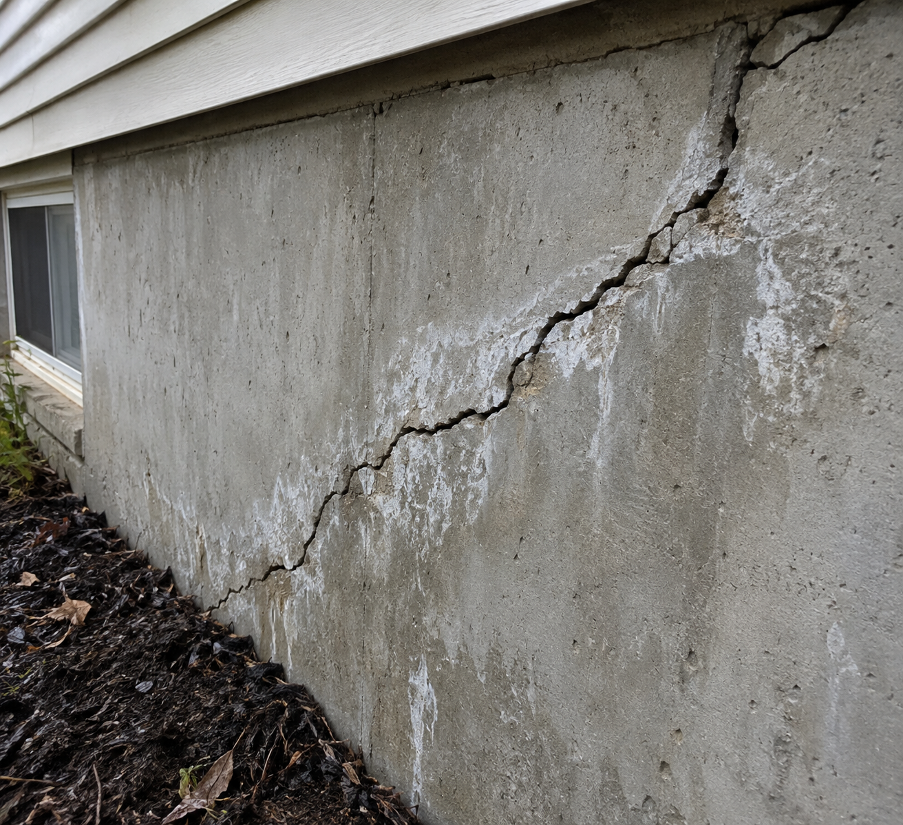 Cracked home foundation