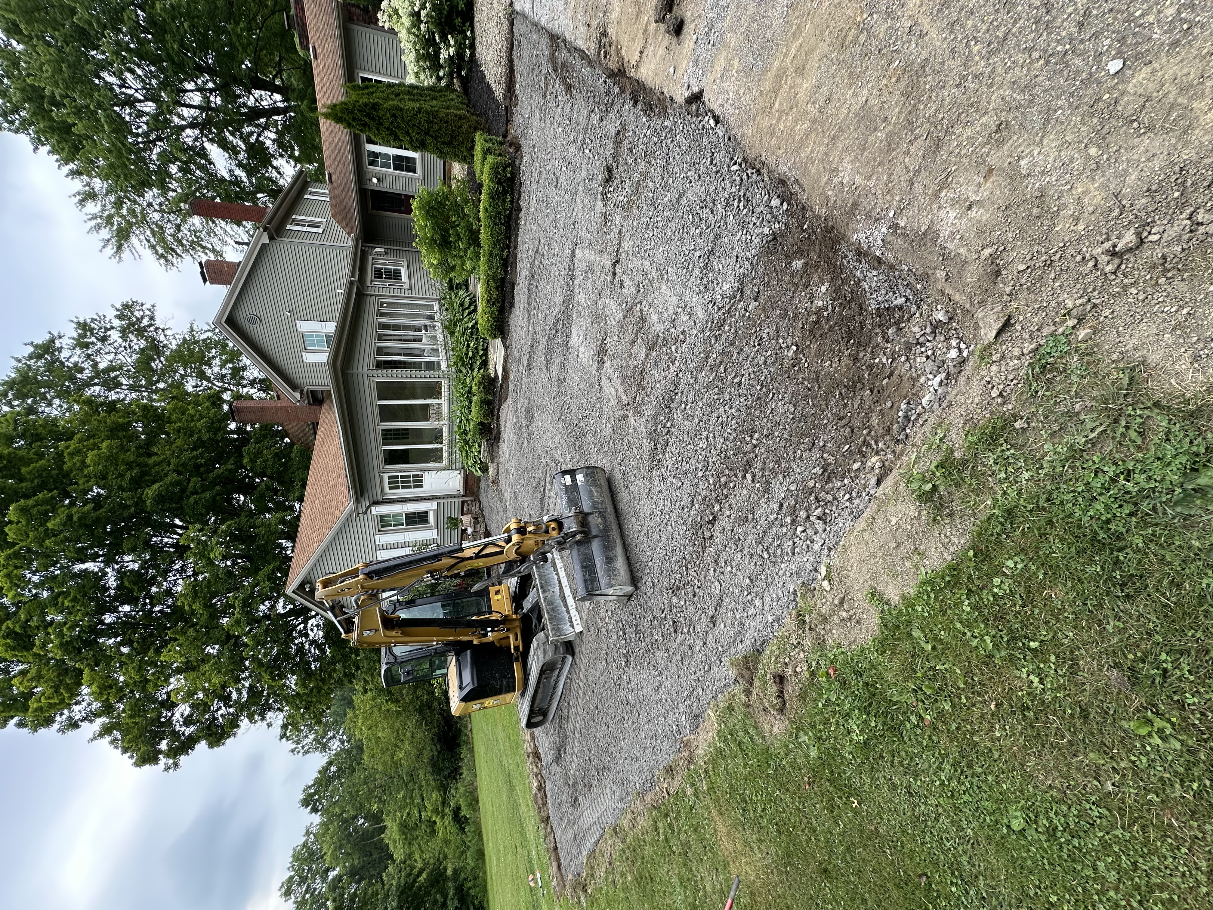 Driveway excavation and gravel base preparation in Mahoning County