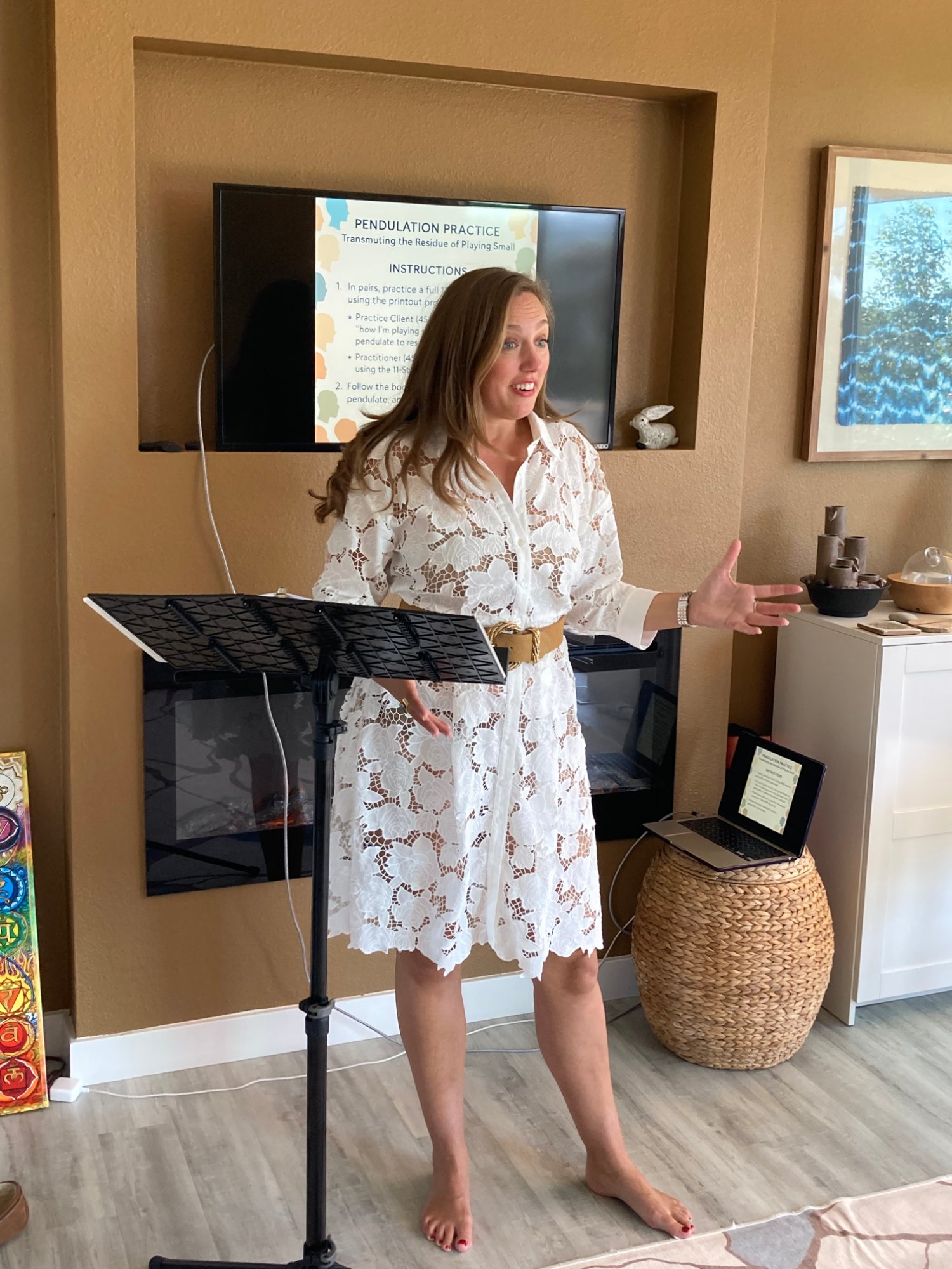 Rose teaching at a past retreat
